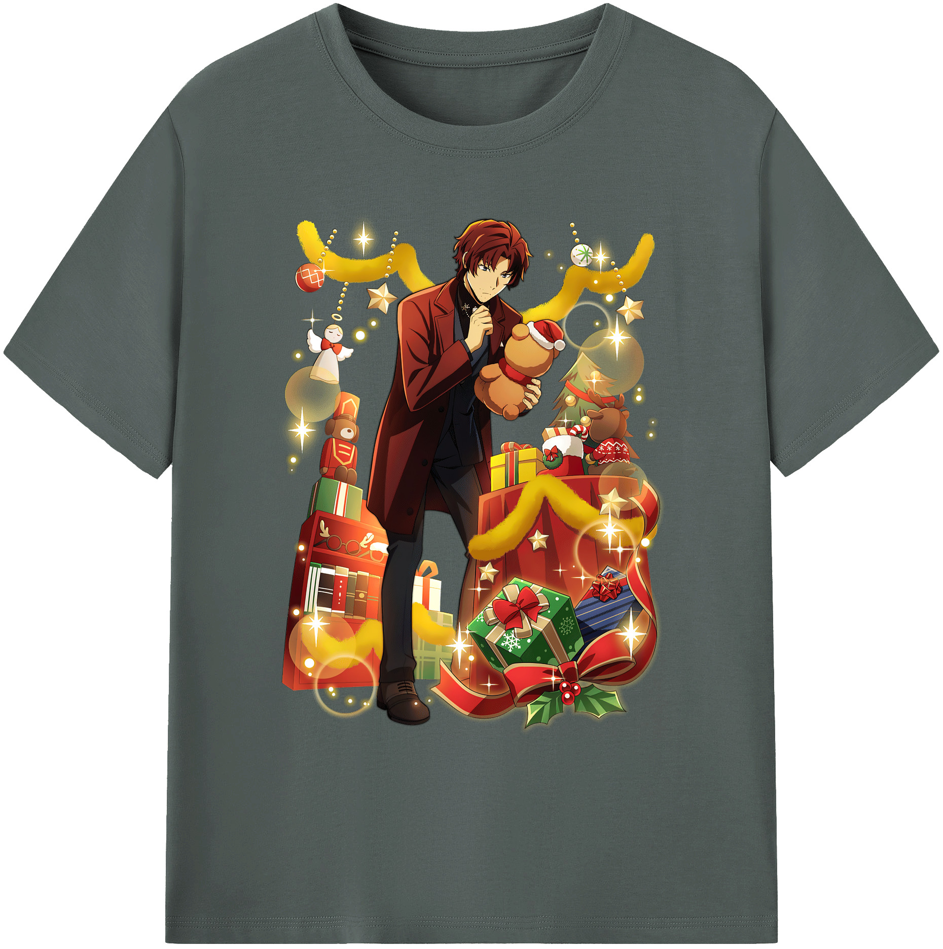 （画像用） 文豪ストレイドッグス Bungo Stray Dogs 綿100％ メンズ半袖Tシャツ｜肌触りやわらか＆通気性